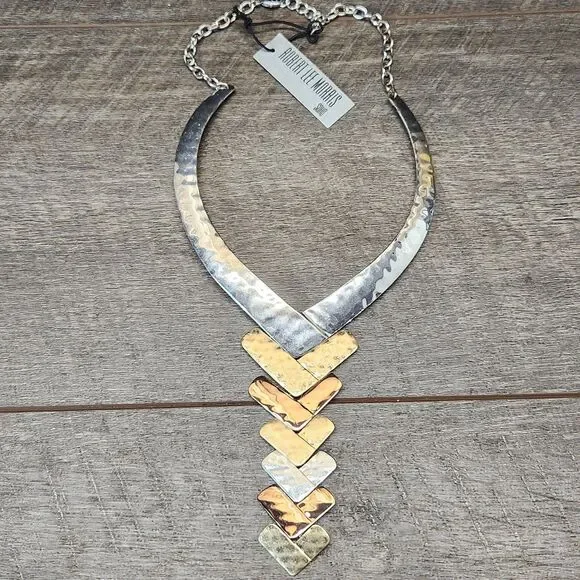 Robert Lee Morris RLM Studio Soho collection Collar Necklace Hammered Finish - Picture 5 of 9